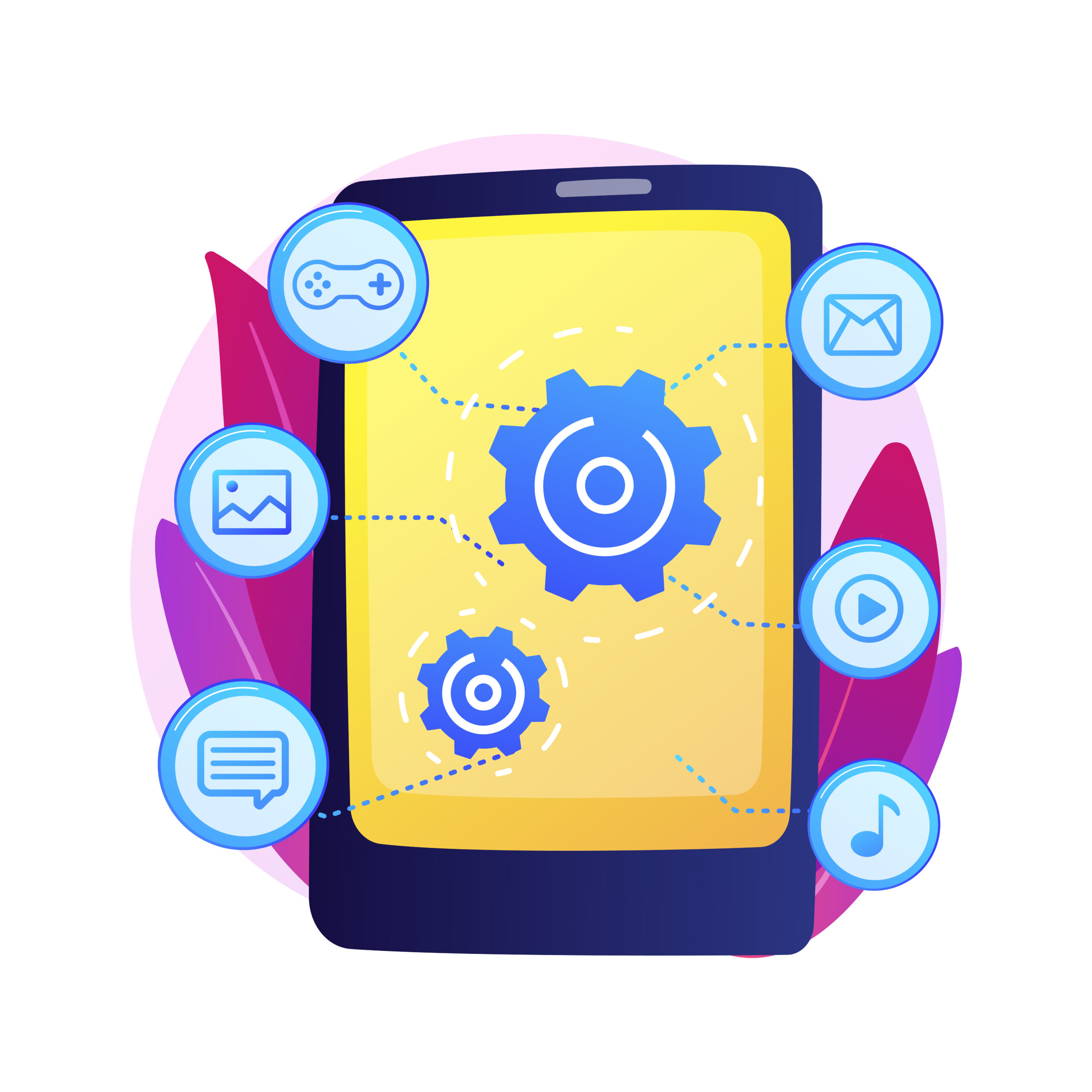 reading news vector concept metaphor